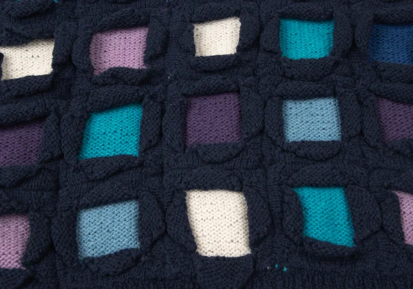 Unbranded Wool Multicolor Panel Knit Sweater K-165376_008