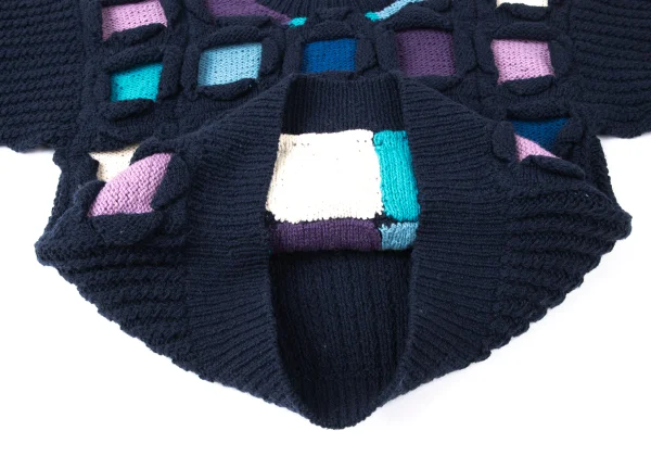 Unbranded Wool Multicolor Panel Knit Sweater K-165376_009