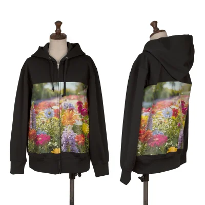 COMME des GARCONS Floral Printed Zip Hoodie