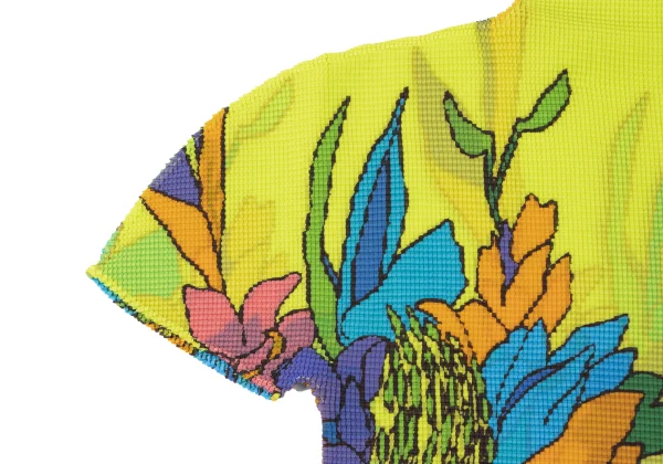 ISSEY MIYAKE me Colorful Floral Stretch Pleated T Shirt K-165381_005