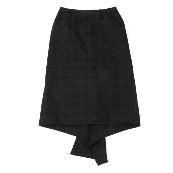 COMME des GARCONS Logo Jacquard Long Tail Skirt K-165383_002