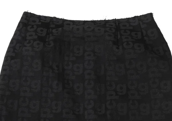 COMME des GARCONS Logo Jacquard Long Tail Skirt K-165383_004