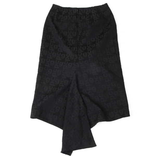 COMME des GARCONS Logo Jacquard Long Tail Skirt K-165383_007