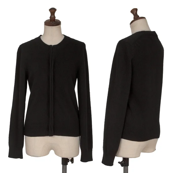 COMME des GARCONS Wool Crew Neck Knit Cardigan Black XS K-165384_001