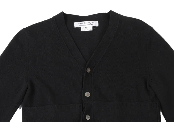 COMME des GARCONS Wool Folded Short Knit Cardigan K-165385_003