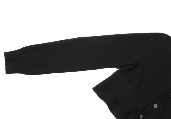 COMME des GARCONS Wool Folded Short Knit Cardigan K-165385_005