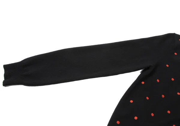 COMME des GARCONS GIRL Wool Dot Embroidered Knit Cardigan K-165386_006