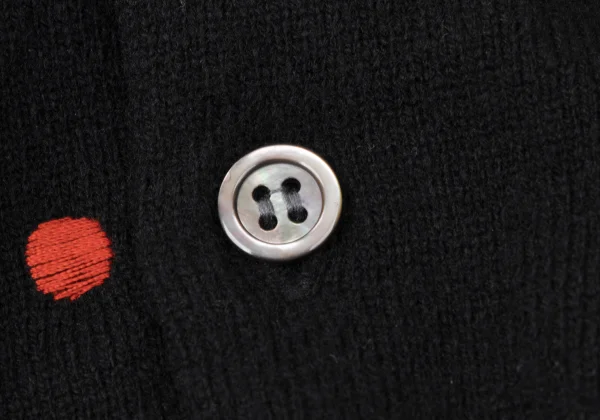 COMME des GARCONS GIRL Wool Dot Embroidered Knit Cardigan K-165386_009