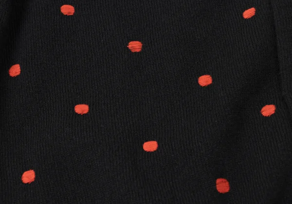 COMME des GARCONS GIRL Wool Dot Embroidered Knit Cardigan K-165386_010