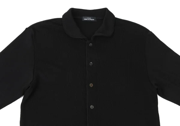 tricot COMME des GARCONS Wool Round Collar Rib Knit Shirt K-165387_003