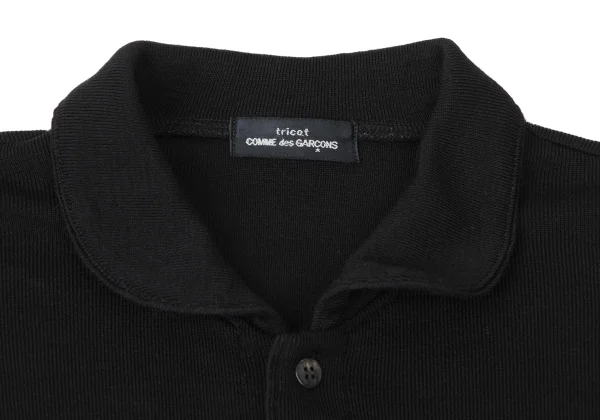 tricot COMME des GARCONS Wool Round Collar Rib Knit Shirt K-165387_004