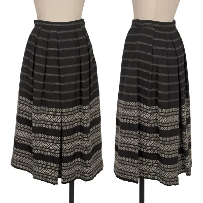 COMME des GARCONS Fair Isle Woven Pleats Skirt