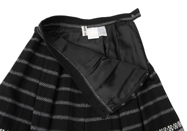COMME des GARCONS Fair Isle Woven Pleats Skirt K-165394_005