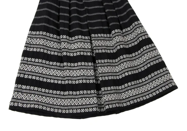 COMME des GARCONS Fair Isle Woven Pleats Skirt K-165394_007