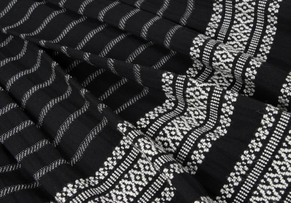 COMME des GARCONS Fair Isle Woven Pleats Skirt K-165394_008