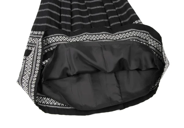COMME des GARCONS Fair Isle Woven Pleats Skirt K-165394_009