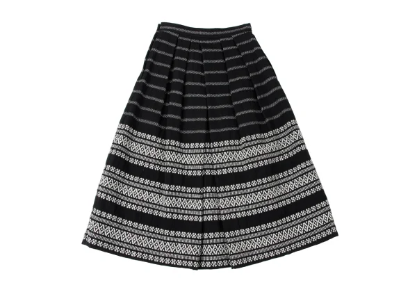 COMME des GARCONS Fair Isle Woven Pleats Skirt K-165394_010