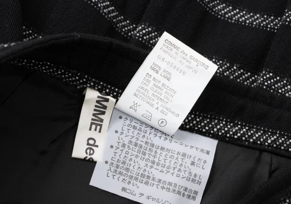 COMME des GARCONS Fair Isle Woven Pleats Skirt K-165394_012