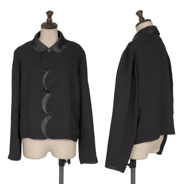 robe de chambre COMME des GARCONS Round-front Layered Jacket Black S-M K-165395_001