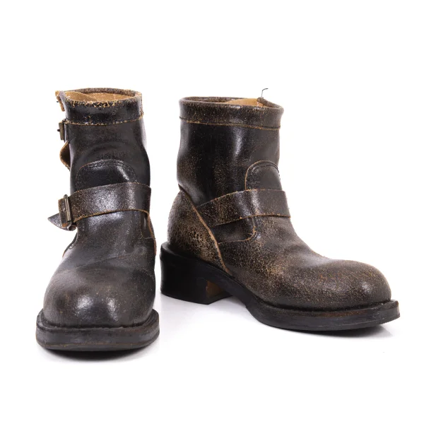 JUNYA WATANABE COMME des GARCONS Cracked Leather Boots Black S(About US 8.5) K-165402_001