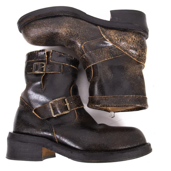 JUNYA WATANABE COMME des GARCONS Cracked Leather Boots K-165402_003