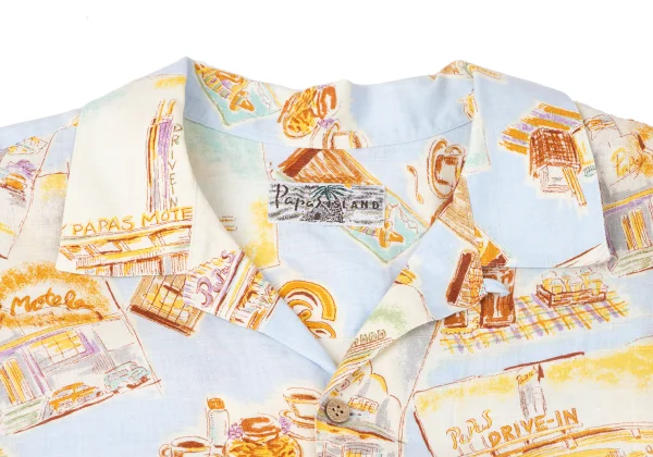 Papas Patterned Open Collar Short Sleeve Shirt K-165406_003