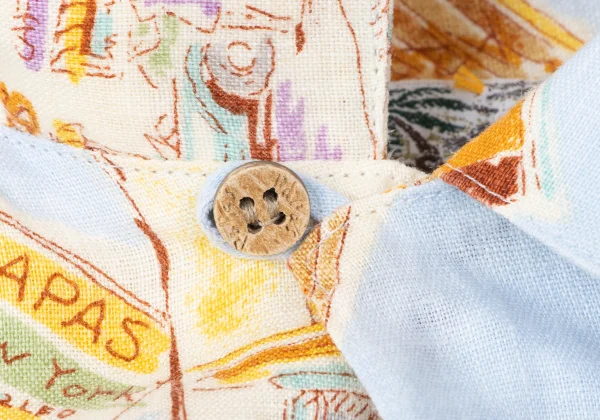 Papas Patterned Open Collar Short Sleeve Shirt K-165406_004