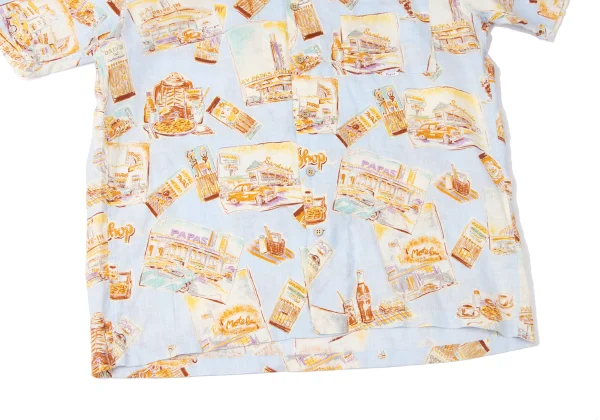 Papas Patterned Open Collar Short Sleeve Shirt K-165406_009