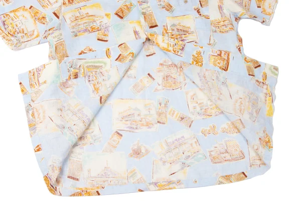 Papas Patterned Open Collar Short Sleeve Shirt K-165406_010