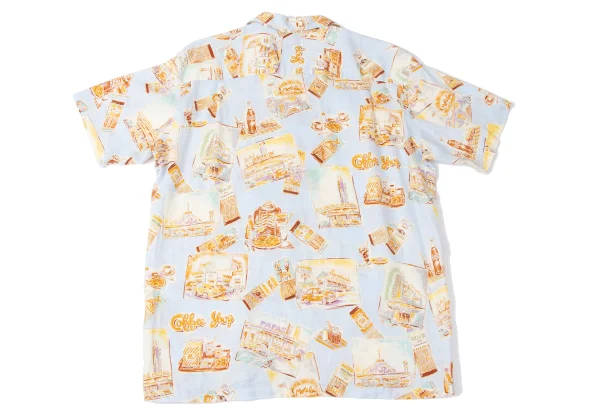 Papas Patterned Open Collar Short Sleeve Shirt K-165406_011