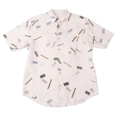 Papas Patterned Button-down Short Sleeve Shirt