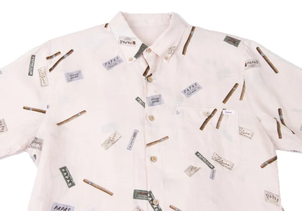 Papas Patterned Button-down Short Sleeve Shirt K-165407_002