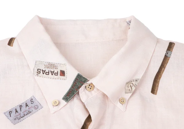 Papas Patterned Button-down Short Sleeve Shirt K-165407_003