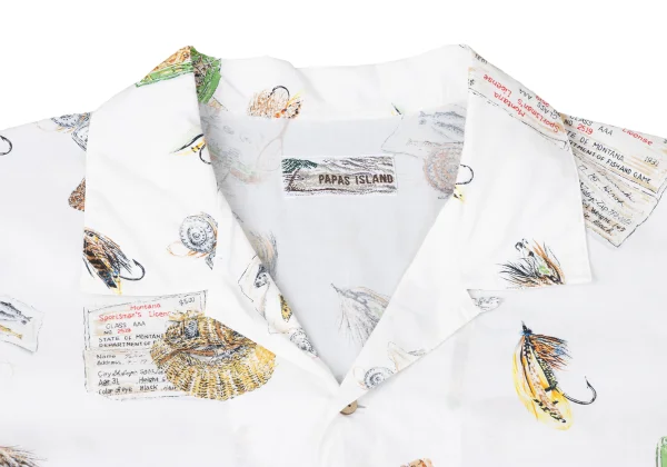 Papas Patterned Open Collar Short Sleeve Shirt K-165408_003