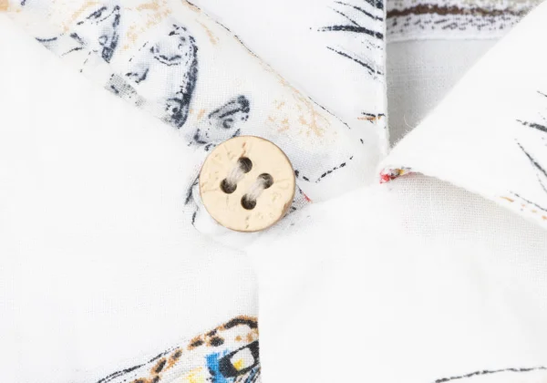 Papas Patterned Open Collar Short Sleeve Shirt K-165408_004