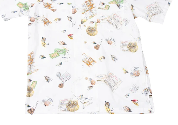 Papas Patterned Open Collar Short Sleeve Shirt K-165408_010