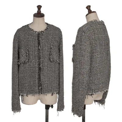 JUNYA WATANABE COMME des GARCONS Fulling Collarless Tweed Jacket