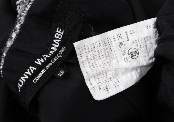ジュンヤワタナベ コムデギャルソンJUNYA WATANABE COMME des GARCONS 縮絨ノーカラーツィードジャケット グレーXS K-165411_015