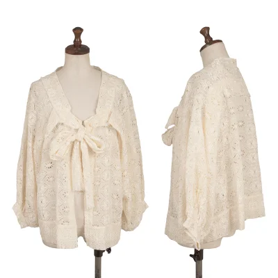 JUNYA WATANABE COMME des GARCONS Ribbon Front Lace Cardigan