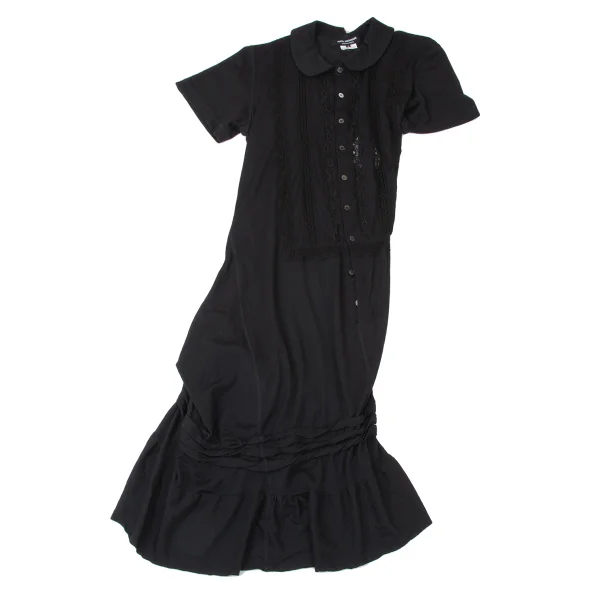 JUNYA WATANABE COMME des GARCONS Lace Switching Diagonal Knit Dress K-165415_002