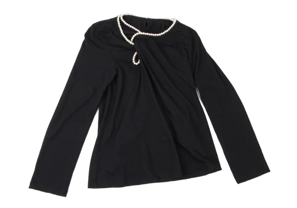 JUNYA WATANABE COMME des GARCONS Pearl Decoration Layered Knit Top K-165416_002