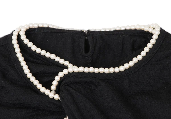 JUNYA WATANABE COMME des GARCONS Pearl Decoration Layered Knit Top K-165416_004