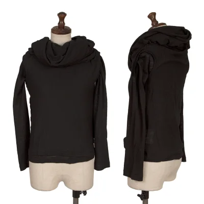 JUNYA WATANABE COMME des GARCONS Wool Layered Drape Neck Knit Top