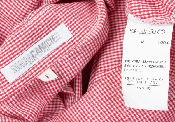 NARACAMICIE Checked Half Sleeve Shirt K-165420_012