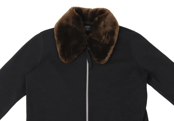Jean Paul GAULTIER HOMME Detachable Fur Collar Knit Blouson K-165421_002