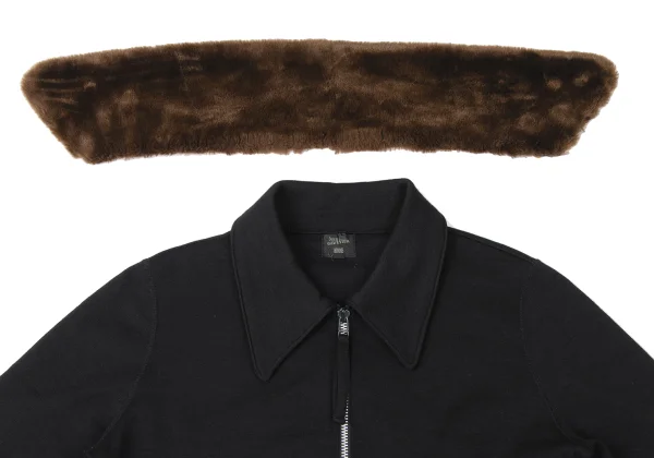 Jean Paul GAULTIER HOMME Detachable Fur Collar Knit Blouson K-165421_005
