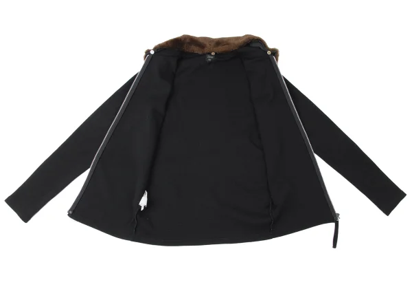 Jean Paul GAULTIER HOMME Detachable Fur Collar Knit Blouson K-165421_011