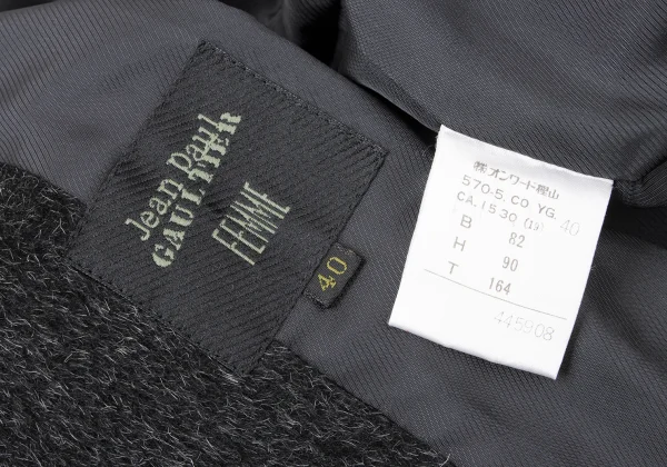 Jean Paul GAULTIER FEMME Double Shaggy Long Coat K-165423_019