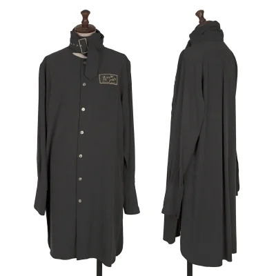 Jean Paul GAULTIER FEMME Logo Patch Belt Neck Design Long Shirt