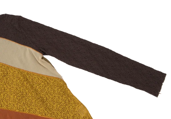 Jean Paul GAULTIER MAILLE Floral Lace Diagonal Switching Mesh T-shirt K-165427_005